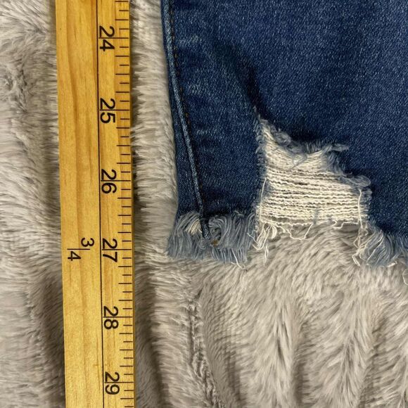 LOFT Jeans Women 28 6 Skinny Medium Wash Raw Hem Stretch Denim Distressed Modern - Picture 9 of 10